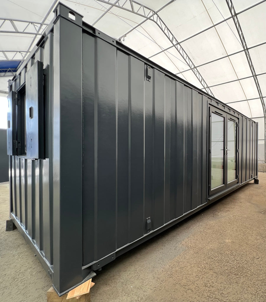 No 903 | 24x9 ft | Open Plan Office | Anthracite Grey French Doors | Portable Office