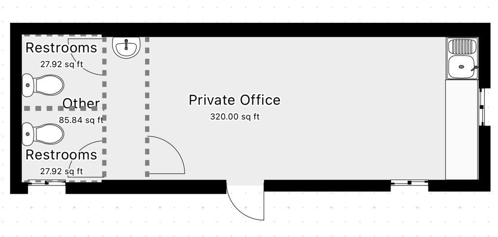 No 718 | 32x10 ft Unit | Office / Canteen With Kitchenette & 1+1 WC / Wash Rooms