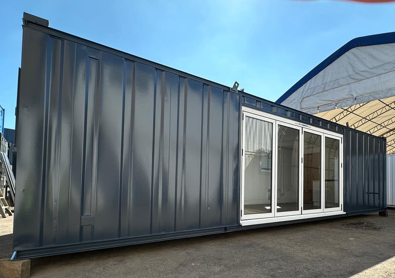 32x10ft Cabin | Living Space / Bedroom & Bathroom | Bi-folding Doors | Portable Building | No 1069