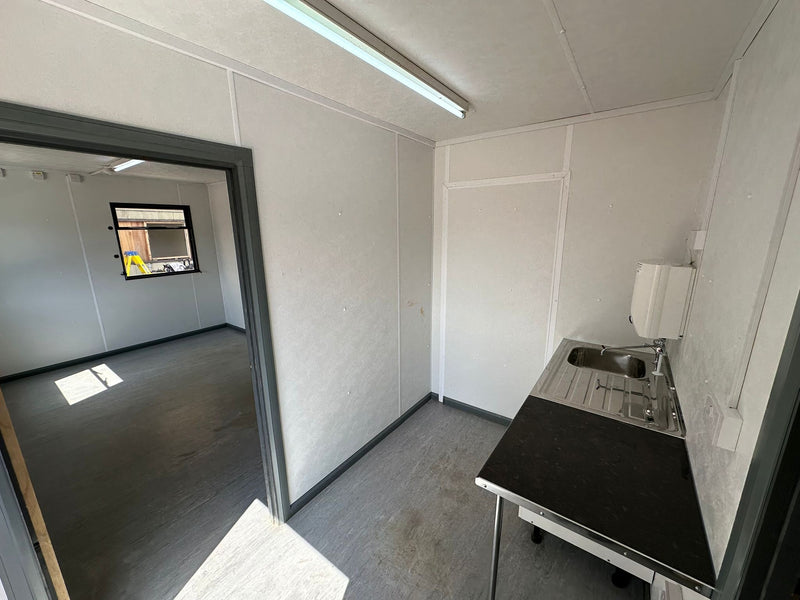 32x10ft | Canteen / Office | 2 Rooms with Kitchen Space | Portable Anti-Vandal Building | Site Accommodation | Reduced | No 1479