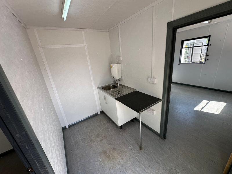 32x10ft | Canteen / Office | 2 Rooms with Kitchen Space | Portable Anti-Vandal Building | Site Accommodation | Reduced | No 1479