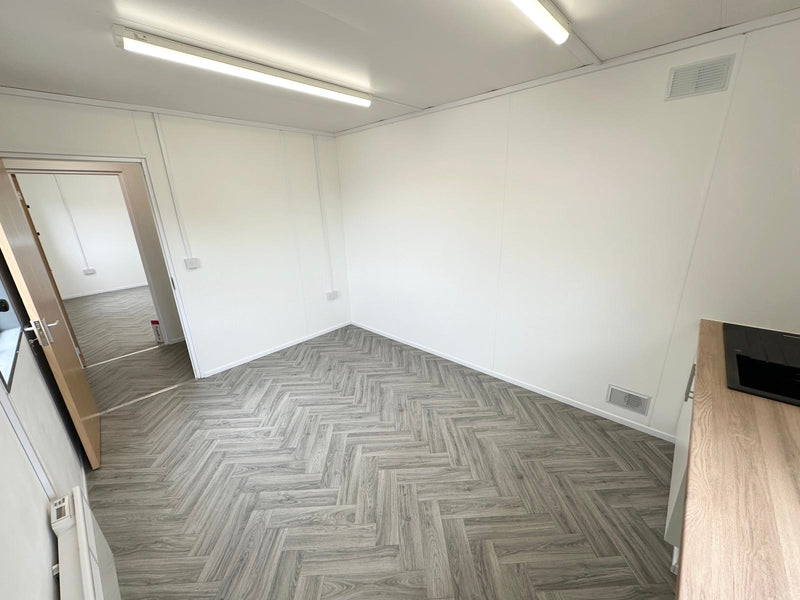 32x10Ft | Canteen / Office Cabin With Store Room | 50/50 Split | No 1477