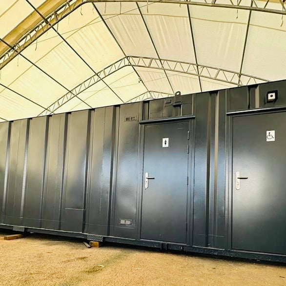 32x10ft | CUSTOM | Cabin / Container | Mens / Ladies + Disabled Access Toilet Block | Portable Anti-Vandal Building | Welfare | No 1395