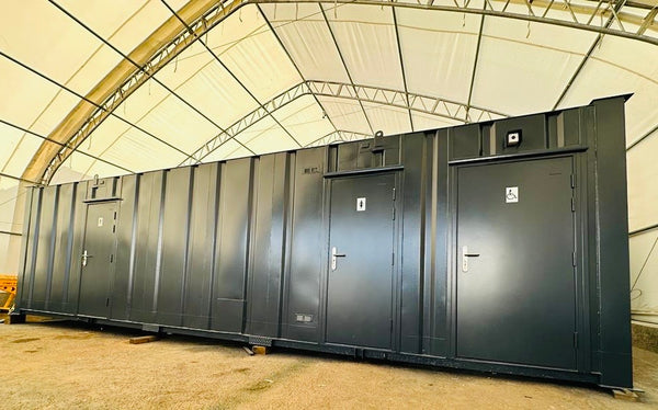 32x10ft | CUSTOM | Cabin / Container | Mens / Ladies + Disabled Access Toilet Block | Portable Anti-Vandal Building | Welfare | No 1395