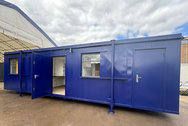 CUSTOM 32x10 ft Cabin | Office + Canteen + 1+1 WC / Wash Rooms | Anti-Vandal | No 1105