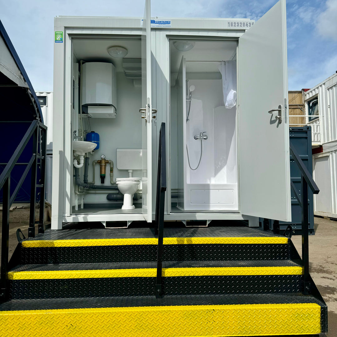 NEW Toilet Blocks & Shower Blocks + Waste Tank | 8x5 Ft | Portable Shower Cabin | GREY Shower Blocks | No 855 LG Bundle