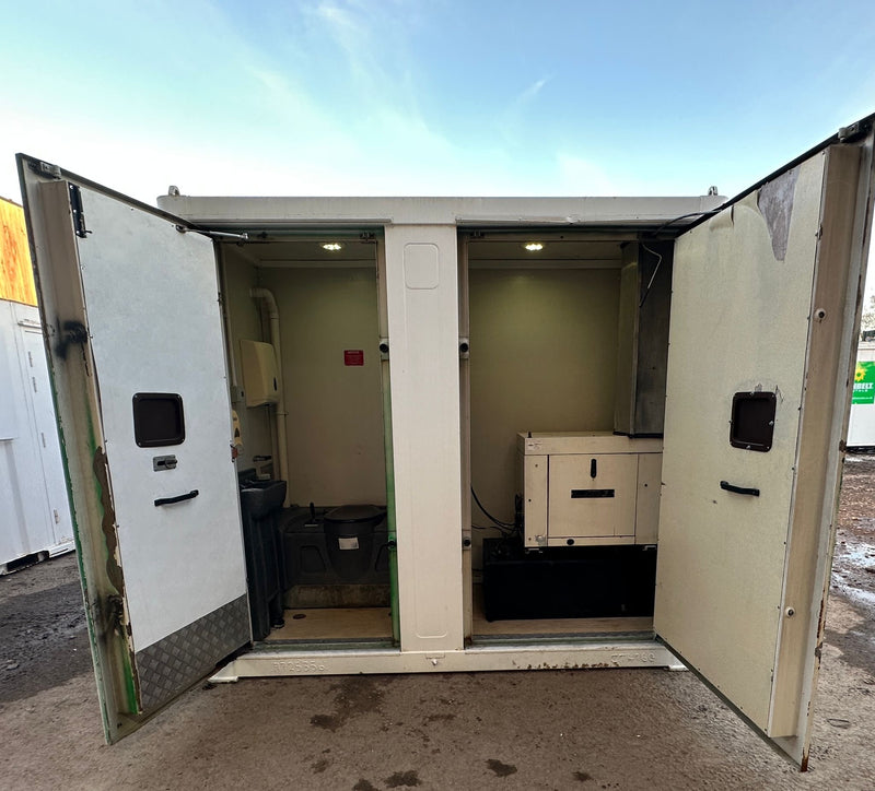 25x9ft | Static Welfare Unit | Office, Toilet, Canteen, Drying Room & Generator 6KVA | Welfare | Anti-Vandal | Building Site Accommodation | Portable Anti-Vandal | Reduced | No 1647