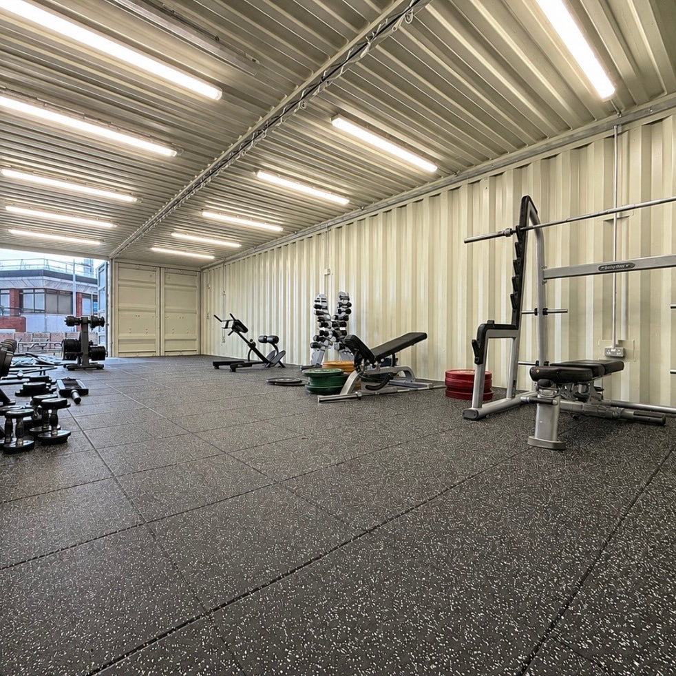40x16ft | CUSTOM | Shipping Container Conversion | GYM | Portable Space  | No 1004