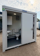NEW 1 Toilet & 1 Shower Block | 8x5 Ft | Portable Containex Unit | GREY 1 Door | No 855 LG2