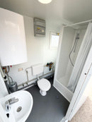 NEW 1 Toilet & 1 Shower Block | 8x5 Ft | Portable Containex Unit | GREY 1 Door | No 855 LG2