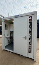 NEW 1 Toilet & 1 Shower Block | 8x5 Ft | Portable Containex Unit | GREY 1 Door | No 855 LG2