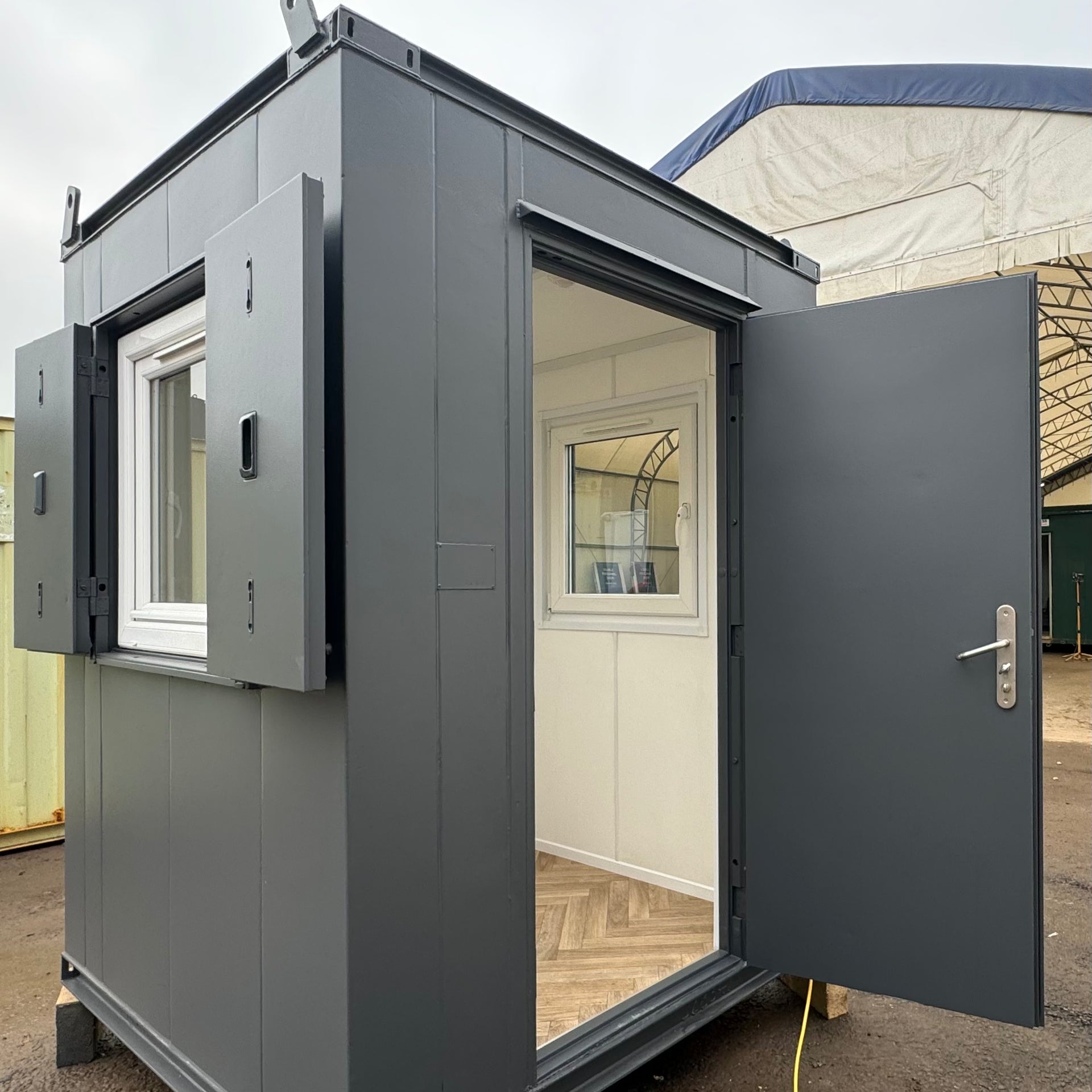 6x6 ft | Gate House Office | Open Plan | Security Hut | Portable Building | Anti-Vandal | No 1338