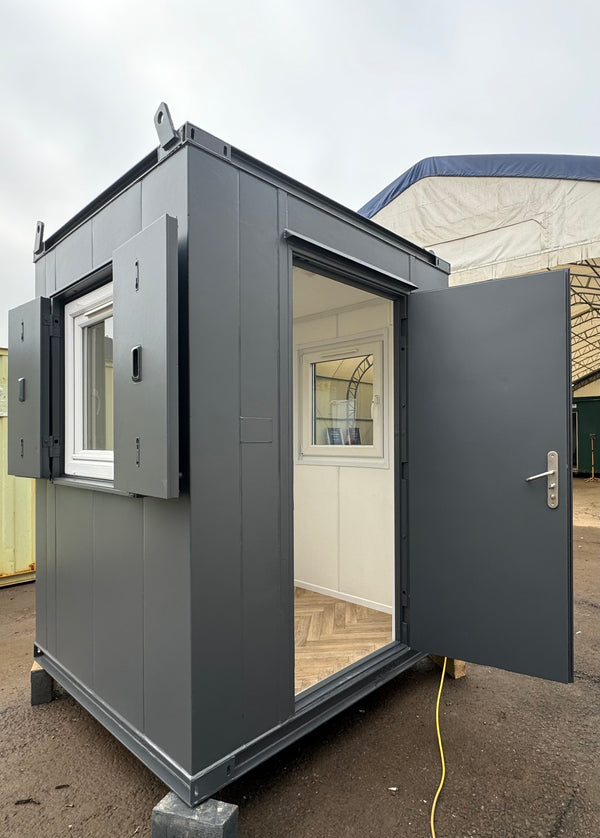 6x6 ft | Gate House Office | Open Plan | Security Hut | Portable Building | Anti-Vandal | No 1338