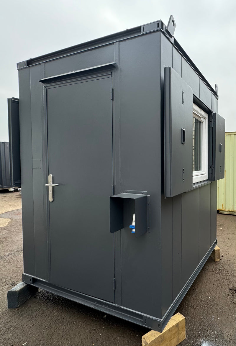 6x6 ft | Gate House Office | Open Plan | Security Hut | Portable Building | Anti-Vandal | No 1338