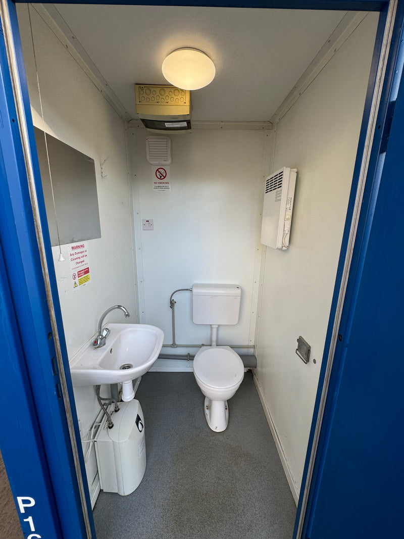 Double Toilet Blocks | Male Female WC | 8x5 Ft | Unrefurbished Portable Toilet Block 1+1 Toilet Blocks | Blue | No 1385