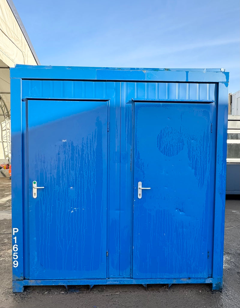 Double Toilet Blocks | Male Female WC | 8x5 Ft | Unrefurbished Portable Toilet Block 1+1 Toilet Blocks | Blue | No 1385