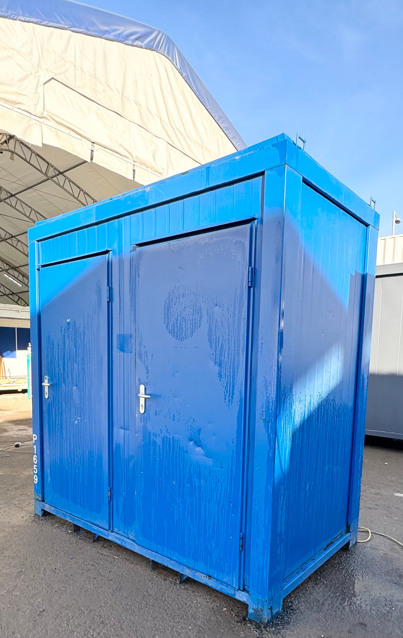 Double Toilet Blocks | Male Female WC | 8x5 Ft | Unrefurbished Portable Toilet Block 1+1 Toilet Blocks | Blue | No 1385