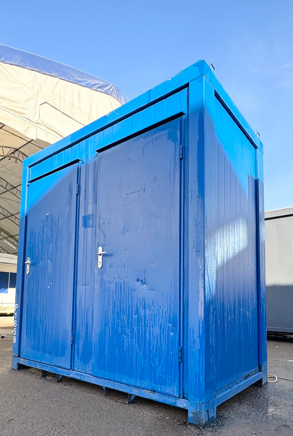 Double Toilet Blocks | Male Female WC | 8x5 Ft | Unrefurbished Portable Toilet Block 1+1 Toilet Blocks | Blue | No 1385