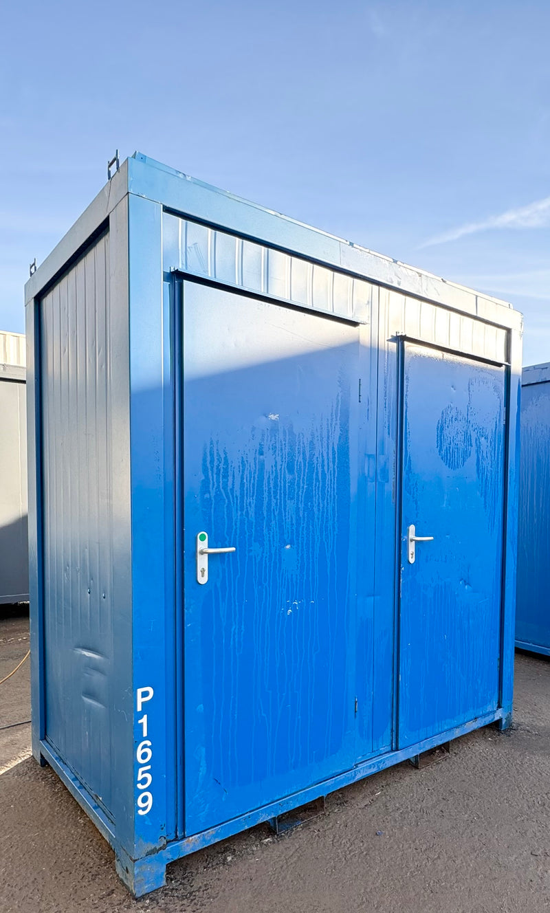 Double Toilet Blocks | Male Female WC | 8x5 Ft | Unrefurbished Portable Toilet Block 1+1 Toilet Blocks | Blue | No 1385