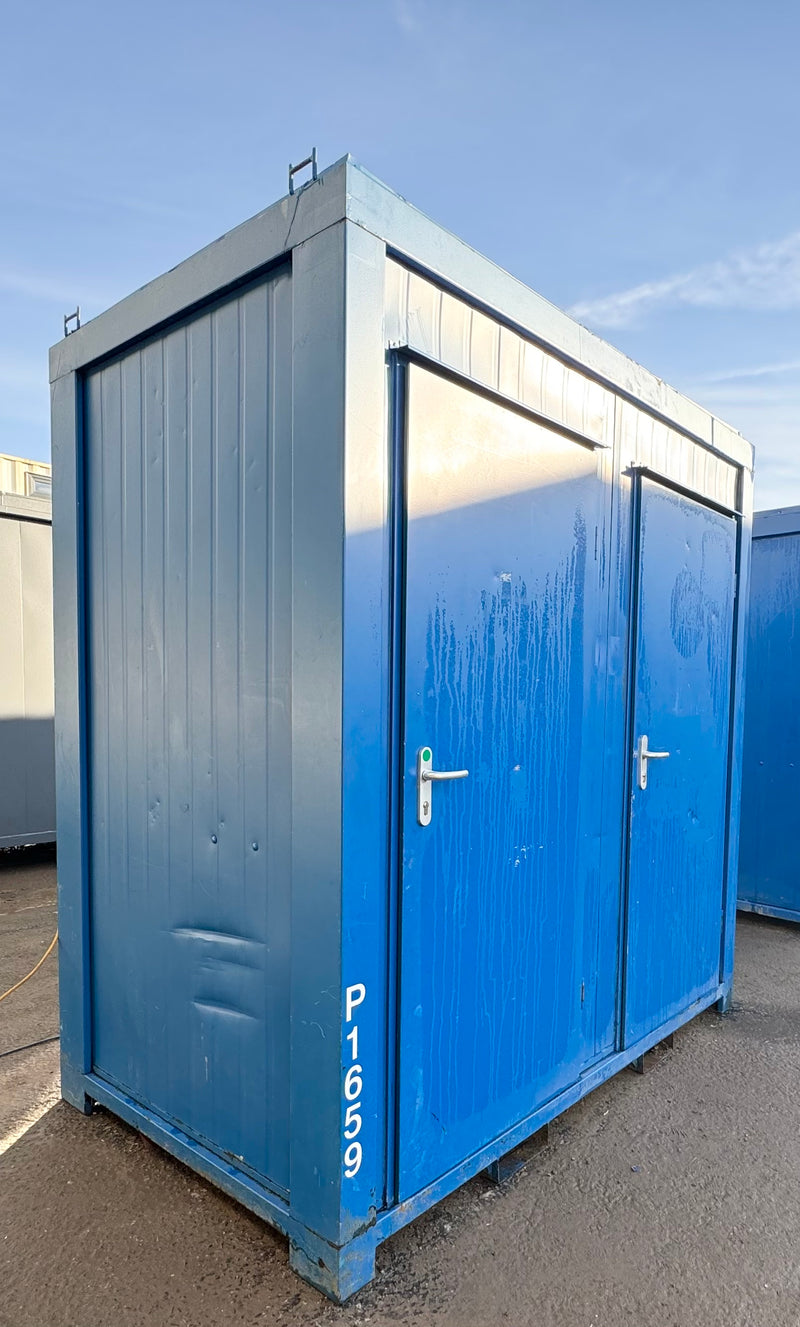 Double Toilet Blocks | Male Female WC | 8x5 Ft | Unrefurbished Portable Toilet Block 1+1 Toilet Blocks | Blue | No 1385