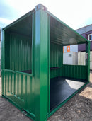 Steel Smoking Shelter - Green