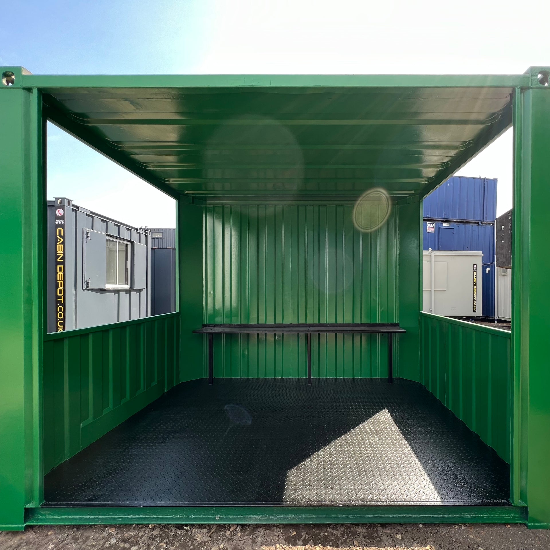 Steel Smoking Shelter - Green