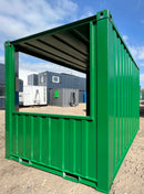 Steel Smoking Shelter - Green