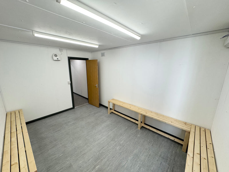 32x10ft | Toilet Block + Twin Shower Room + Drying Room | Changing Room | Anti Vandal Cabin | Portable building | Welfare | No 1348