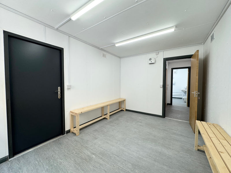 32x10ft | Toilet Block + Twin Shower Room + Drying Room | Changing Room | Anti Vandal Cabin | Portable building | Welfare | No 1348