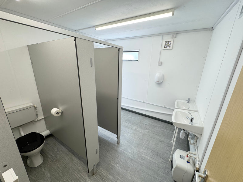 32x10ft | Toilet Block + Twin Shower Room + Drying Room | Changing Room | Anti Vandal Cabin | Portable building | Welfare | No 1348