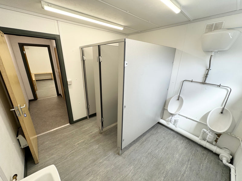 32x10ft | Toilet Block + Twin Shower Room + Drying Room | Changing Room | Anti Vandal Cabin | Portable building | Welfare | No 1348