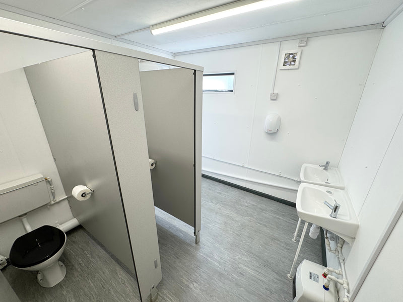 32x10ft | Toilet Block + Twin Shower Room + Drying Room | Changing Room | Anti Vandal Cabin | Portable building | Welfare | No 1348