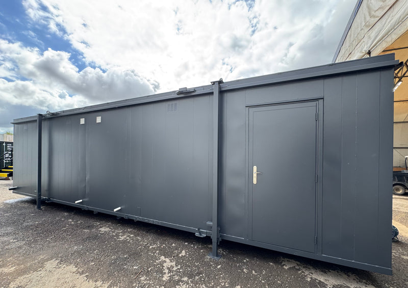 32x10ft | Toilet Block + Twin Shower Room + Drying Room | Changing Room | Anti Vandal Cabin | Portable building | Welfare | No 1348