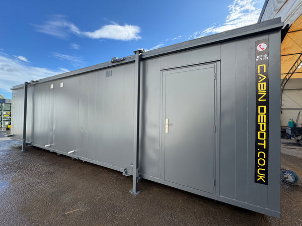 32x10ft | Toilet Block + Twin Shower Room + Drying Room | Changing Room | Anti Vandal Cabin | Portable building | Welfare | No 1348