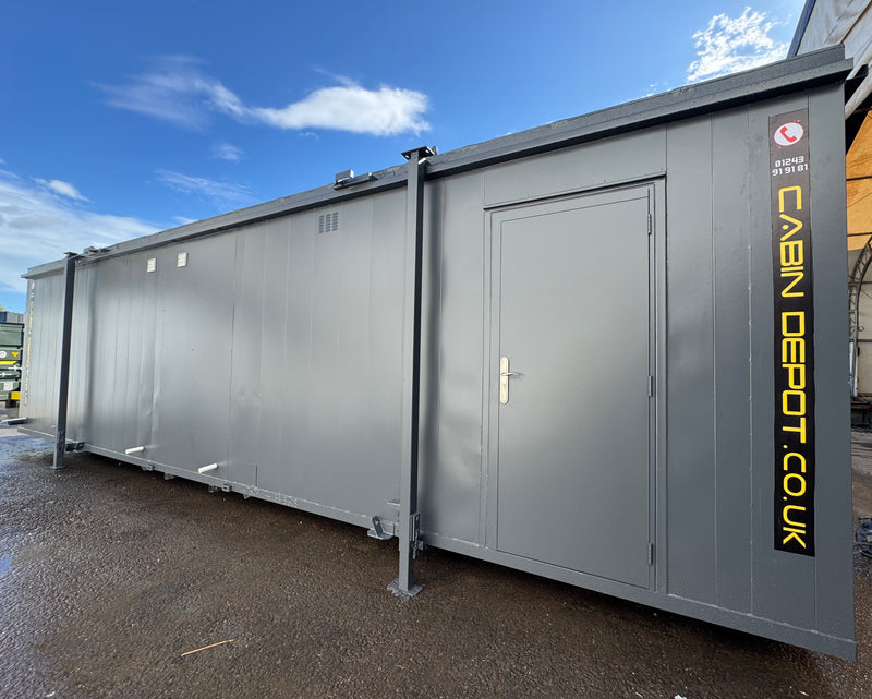 32x10ft | Toilet Block + Twin Shower Room + Drying Room | Changing Room | Anti Vandal Cabin | Portable building | Welfare | No 1348
