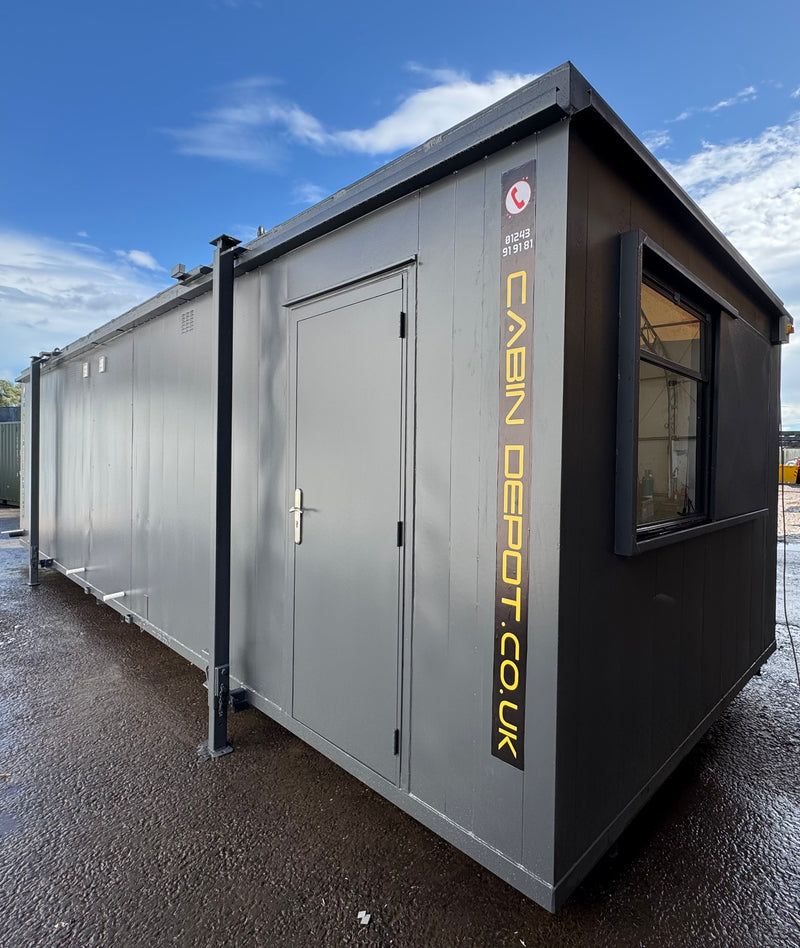32x10ft | Toilet Block + Twin Shower Room + Drying Room | Changing Room | Anti Vandal Cabin | Portable building | Welfare | No 1348