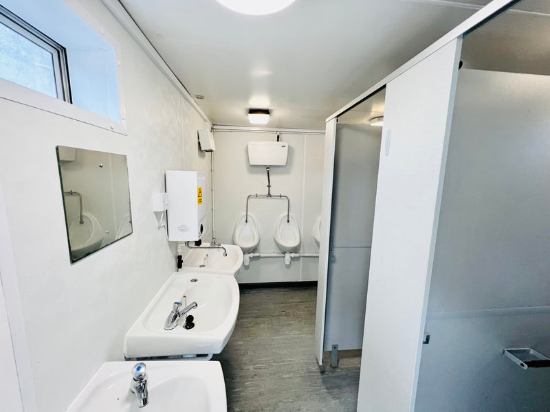 24 x 9 ft | Toilet Block + Shower | 4 + 1 Toilet | Separate Shower Room | Portable Building | No 882