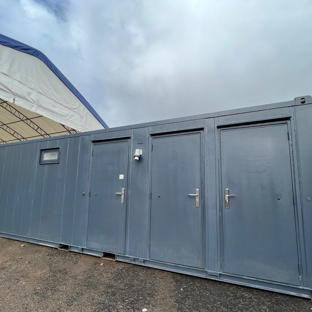 Toilet Block + Shower 24 x 9 Ft | 4 + 1 Toilet | Separate Shower Room | Portable Building | No 882