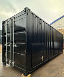 20x8ft CUSTOM Converted/Modified Shipping Container | Jet Black