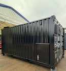 20x8ft CUSTOM Converted/Modified Shipping Container | Jet Black