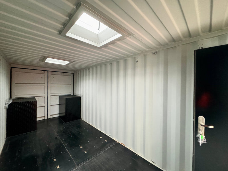 20x8ft CUSTOM Converted/Modified Shipping Container | Jet Black