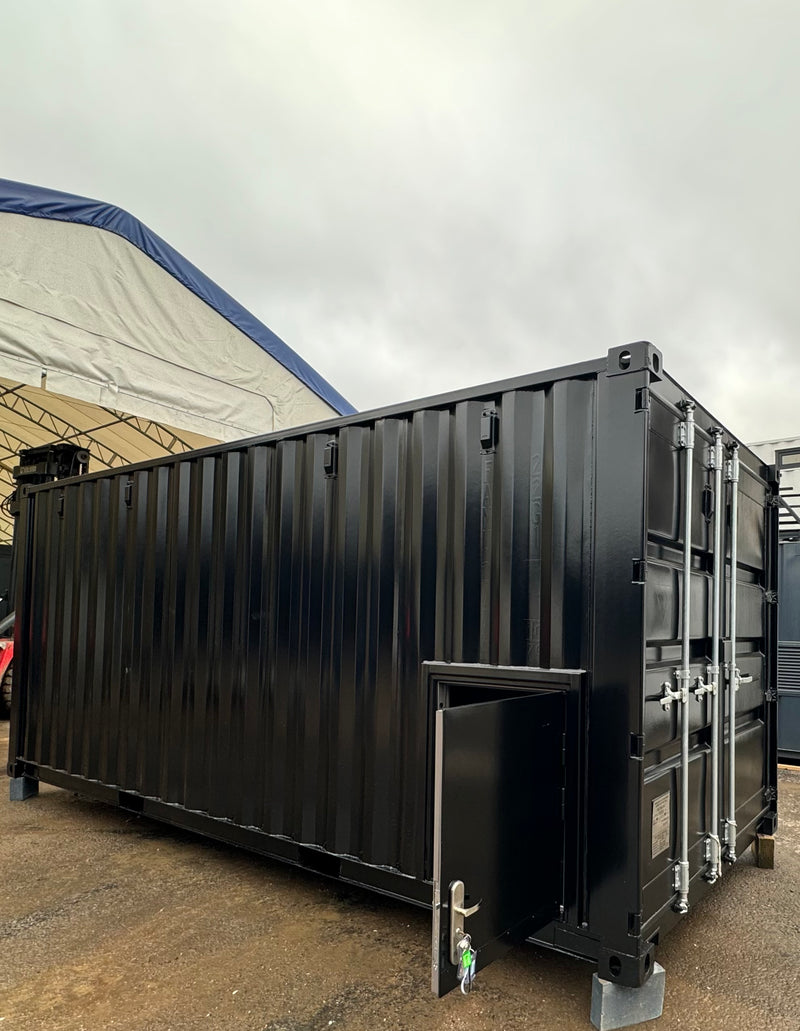 Jet Rag Container 20x8ft CUSTOM Converted/Modified Shipping Container | Jet Black
