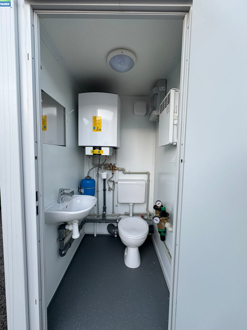 NEW 1 Toilet & 1 Shower Block | 8x5 Ft | Portable Containex Unit | GREY | No 855 LG