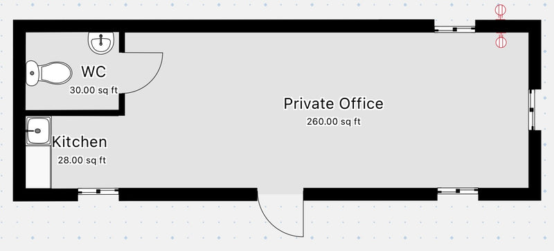 32x10ft | Custom Cabin | Canteen / Office | WC/Wash Room | Kitchenette | No 1533