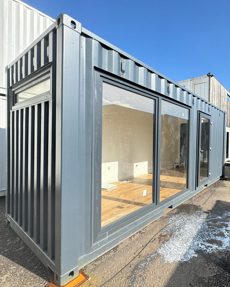 Converted Steel Containers 20x8ft CUSTOM SHIPPING CONTAINER CONVERSION | Portable Building | Gard