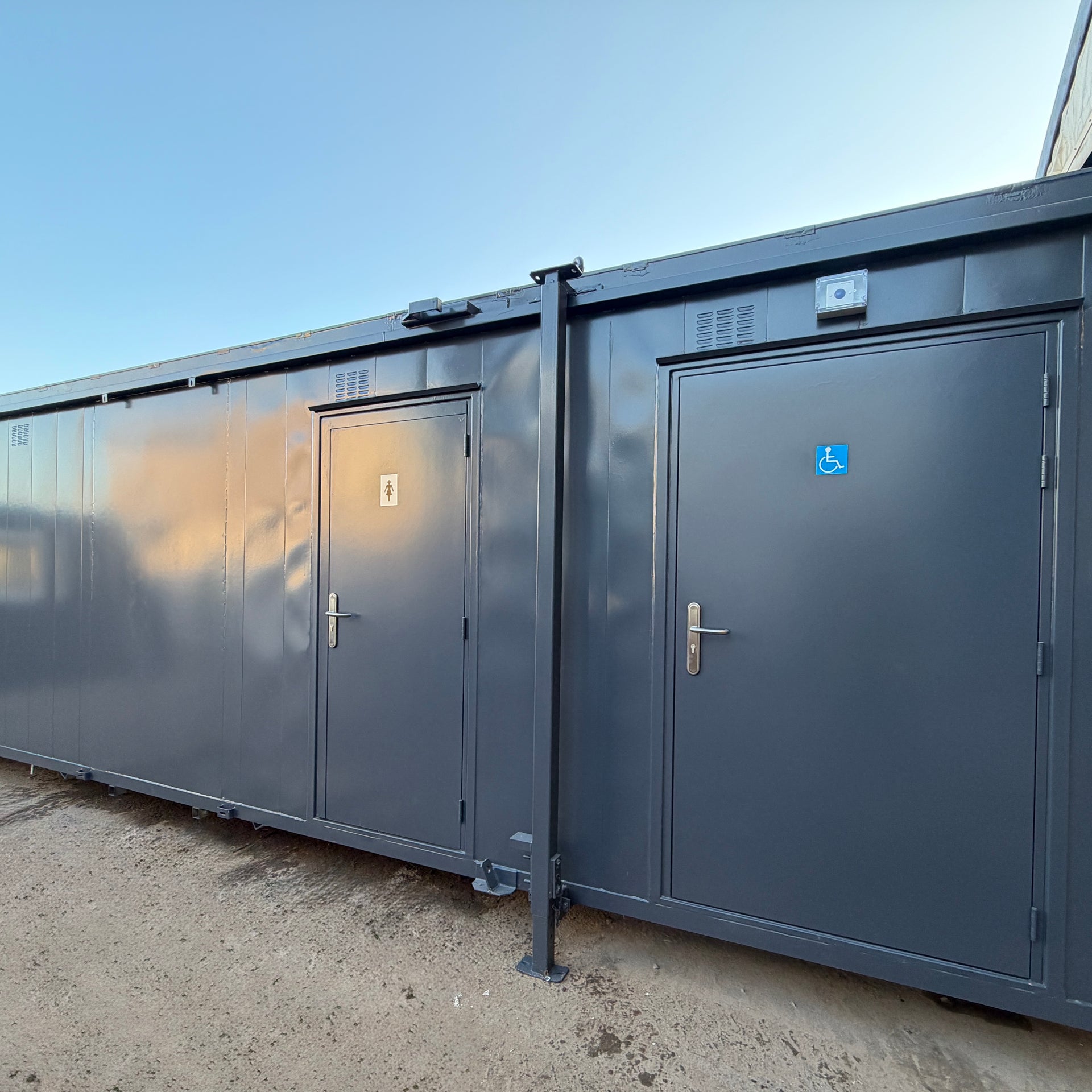32x10ft | CUSTOM | Cabin / Container | Mens / Ladies + Disabled Access Toilet Block | Portable Anti-Vandal Building | Welfare | DDA | No 1319