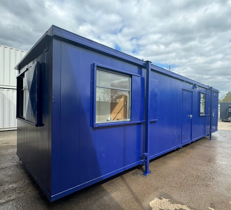 CUSTOM 32x10 ft Cabin | Office + Canteen + 1+1 WC / Wash Rooms | Anti-Vandal | No 1105