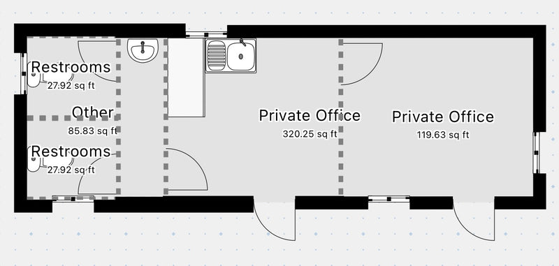 CUSTOM 32x10 ft Cabin | Office + Canteen + 1+1 WC / Wash Rooms | Anti-Vandal | No 1105