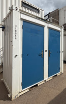 Double Toilet Block | Male & Female WC | 8x5 Ft | Unrefurbished Portable Toilet Block | 1+1 Toilet Block | Blue/White | No 1763