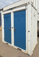 Double Toilet Block | Male & Female WC | 8x5 Ft | Unrefurbished Portable Toilet Block | 1+1 Toilet Block | Blue/White | No 1763